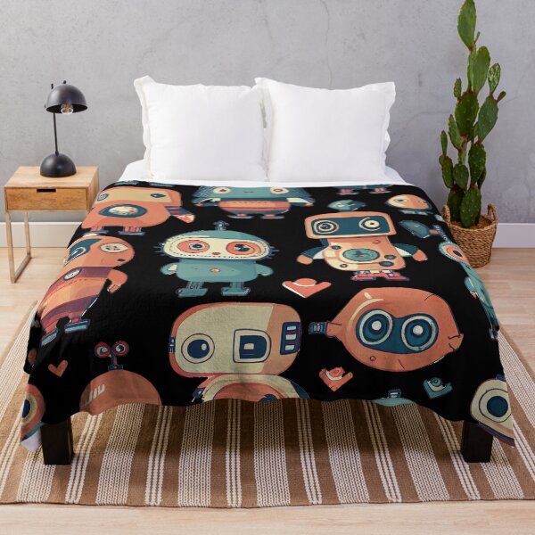 Item preview, Cute Robots Pattern designed and sold by CutePatternsRB.