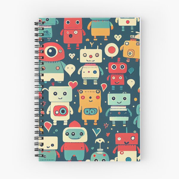 Item preview, Cute Robots Pattern designed and sold by CutePatternsRB.