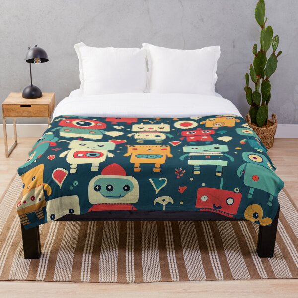 Item preview, Cute Robots Pattern designed and sold by CutePatternsRB.