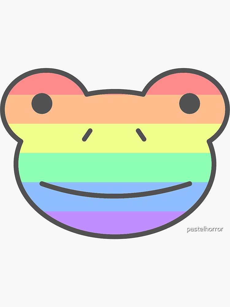 glitter gay frog sticker