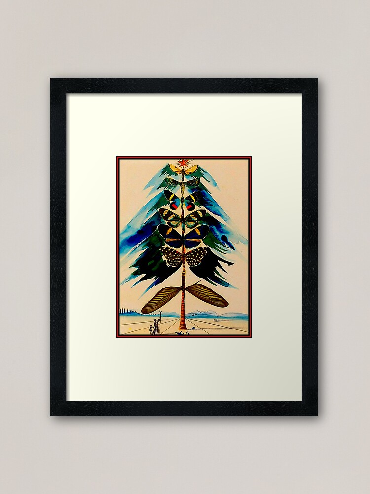 Alternate view of BUTTERFLY TREE : Vintage Abstract Dali Print Framed Art Print