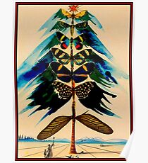 BUTTERFLY TREE : Vintage Abstract Dali Print Poster