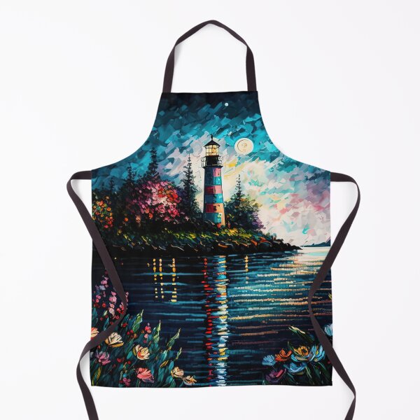 Aperçu de l'œuvre discovering a hidden lighthouse palette knife painting créée et vendue par artyficial-.