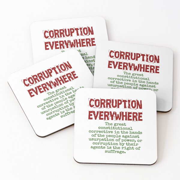 Item preview, The Great Constitutional Corrective - Corruption Quote designed and sold by CrankyOldDude.