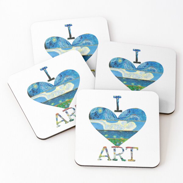 Item preview, I love art with Van Gogh paintings  designed and sold by Inktown.