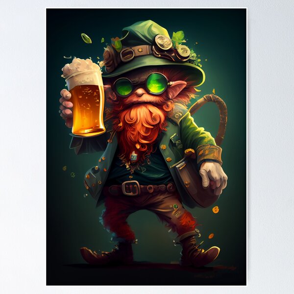 Item preview, St Patrick's Day Leprechaun designed and sold by LukeAiWalker.
