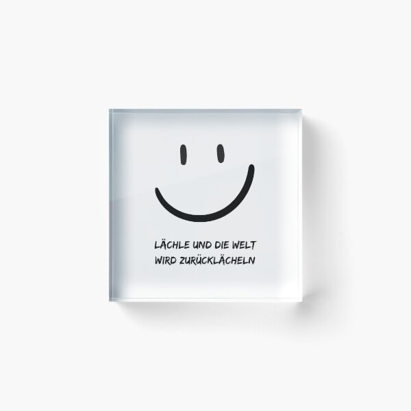 Aperçu de l'œuvre - [ ] Lächle und die Welt wird zurücklächeln - "Smile and the World Will Smile Back" Design joyeux créée et vendue par RM-Journey.