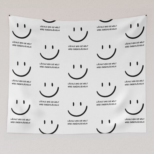 Item preview, - [ ] Lächle und die Welt wird zurücklächeln - "Smile and the World Will Smile Back" Cheerful Design designed and sold by RM-Journey.