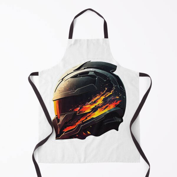 Item preview, Double Flames Helmet designed and sold by MrBadDream.