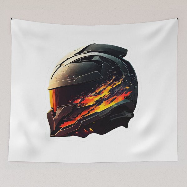 Artikelvorschau, Double Flames Helmet entworfen und verkauft von MrBadDream.