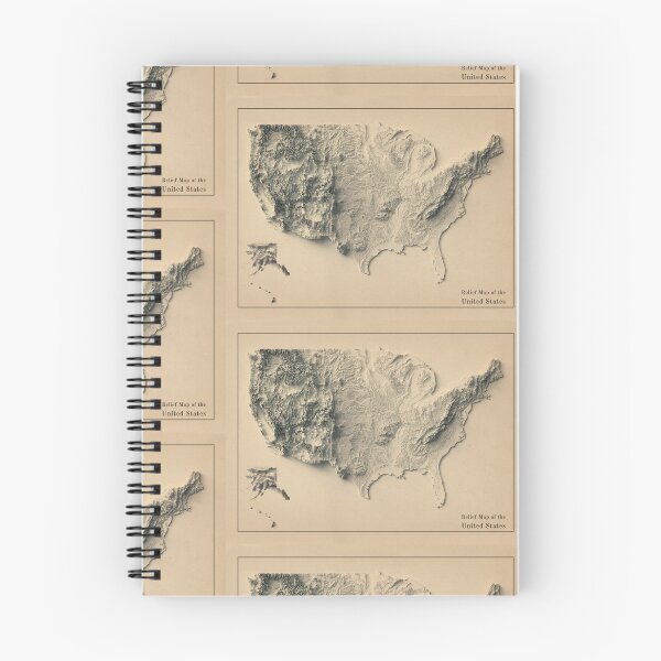 Item preview, Relief Map of the United States 3D digitally-rendered Option 2 designed and sold by ThinkAboutMaps.