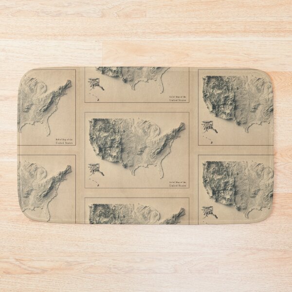 Item preview, Relief Map of the United States 3D digitally-rendered Option 2 designed and sold by ThinkAboutMaps.