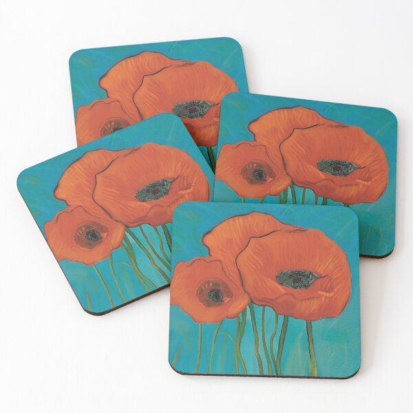Aperçu de l'œuvre Fleurs et coquelicots impressionnistes créée et vendue par HoneyCactus.