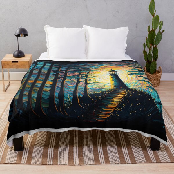 Item preview, Vibrant lighthouse in a forest designed and sold by artyficial-.