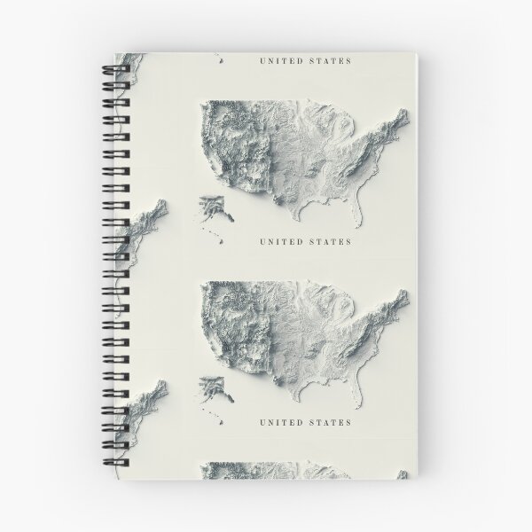Item preview, Relief Map of the United States 3D digitally-rendered Option 2 designed and sold by ThinkAboutMaps.