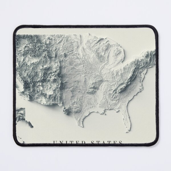 Item preview, Relief Map of the United States 3D digitally-rendered Option 2 designed and sold by ThinkAboutMaps.