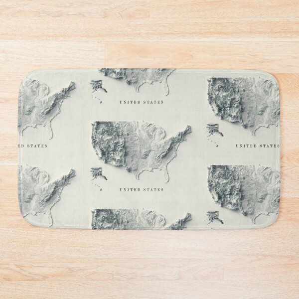 Item preview, Relief Map of the United States 3D digitally-rendered Option 2 designed and sold by ThinkAboutMaps.