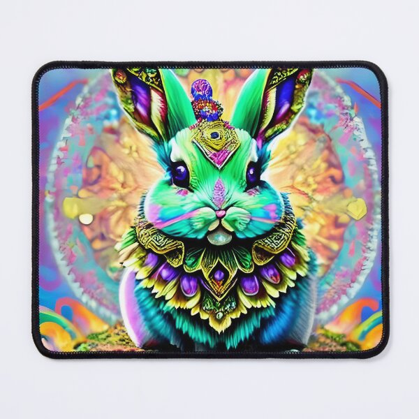 Item preview, Bunny Rabbit Psychedelic Easter Gift AOP Rainbow Neon Trippy designed and sold by Anticulture.