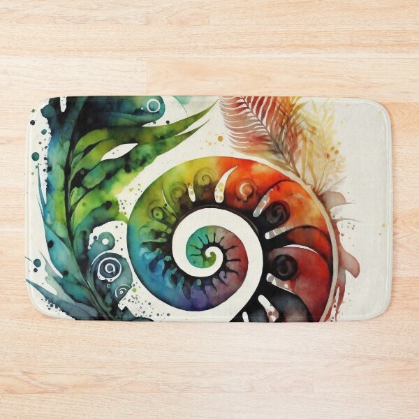 Item preview, Watercolor Māori Koru, New Zealand Art,  designed and sold by Uncommon Cents.