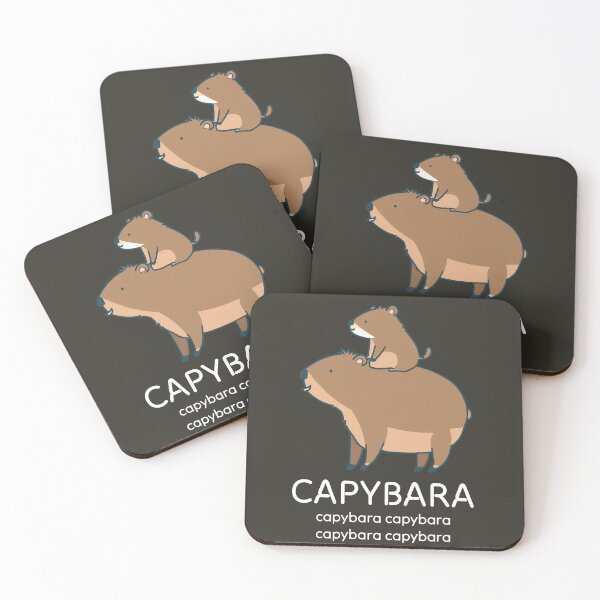 Item preview, Cute tiny capybara ride a big capybara (capybara x5) dark designed and sold by perfectpurprint.