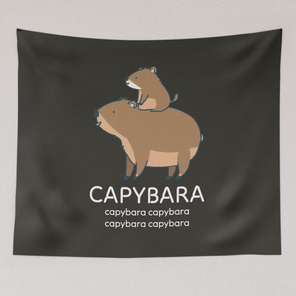 Item preview, Cute tiny capybara ride a big capybara (capybara x5) dark designed and sold by perfectpurprint.