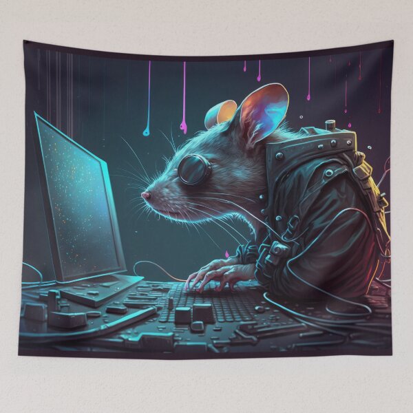 Item preview, Cheeky Hacker Mouse/Rat designed and sold by ArtificialEye.