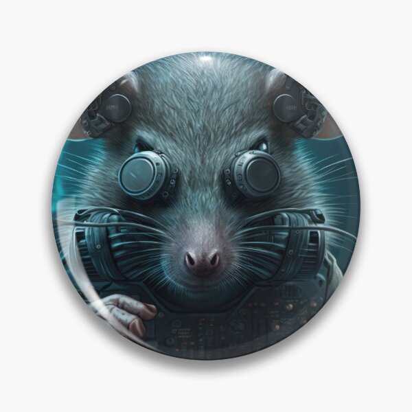 Item preview, Cheeky Cyberpunk Hacker Mouse/Rat designed and sold by ArtificialEye.