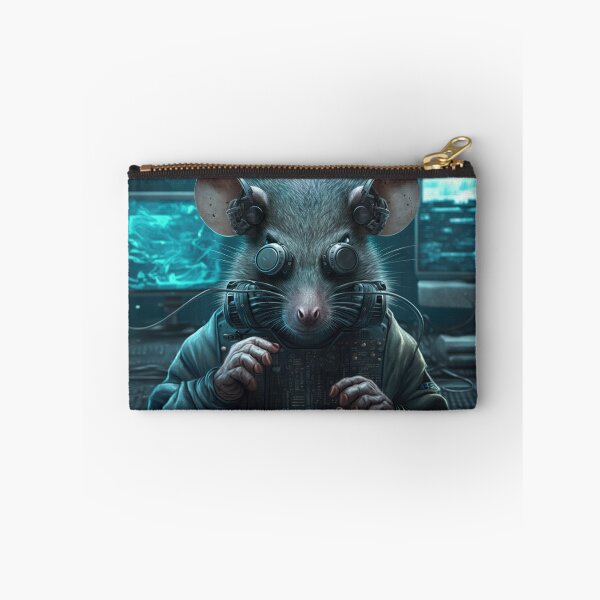 Item preview, Cheeky Cyberpunk Hacker Mouse/Rat designed and sold by ArtificialEye.