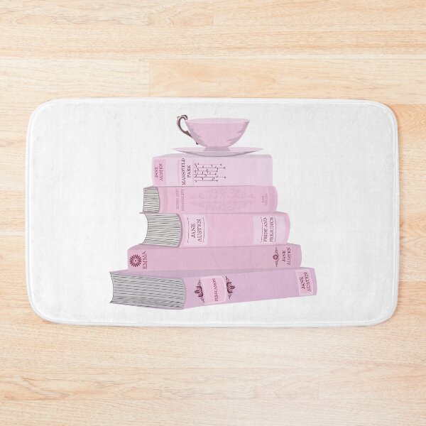 Item preview, Pink, Jane Austen Book Stack and Tea Cup designed and sold by MissBennett.