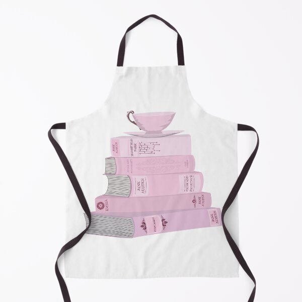 Item preview, Pink, Jane Austen Book Stack and Tea Cup designed and sold by MissBennett.