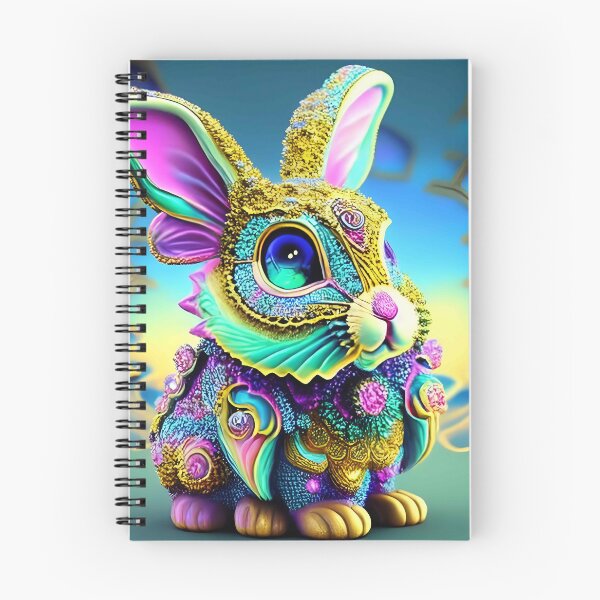 Artikelvorschau, Bunny Rabbit Psychedelic Ostergeschenk AOP Rainbow Neon Trippy Animation Animal Stuffed entworfen und verkauft von Anticulture.