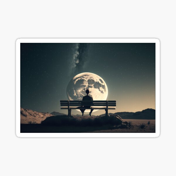 Item preview, Moon gazer - Enjoying space! designed and sold by ArtificialEye.