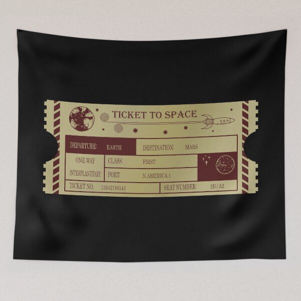 Item preview, Vintage Ticket to Space _ Mars designed and sold by jc007.