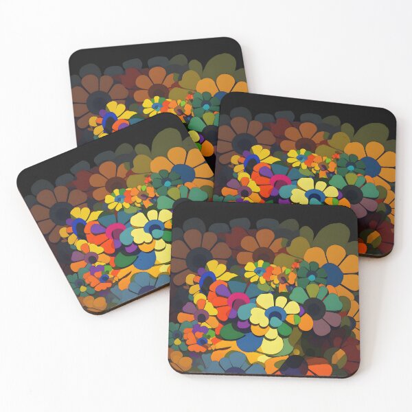 Item preview, Abstract Multicolored Flowers designed and sold by azet-art.