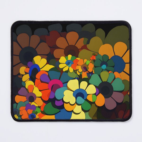 Item preview, Abstract Multicolored Flowers designed and sold by azet-art.