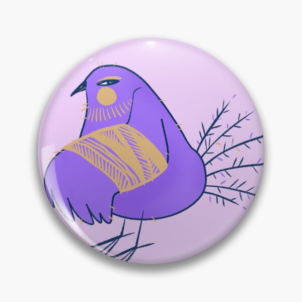 Item preview, Funny short, fat and hurt purple bird and pattern designed and sold by IULIART.