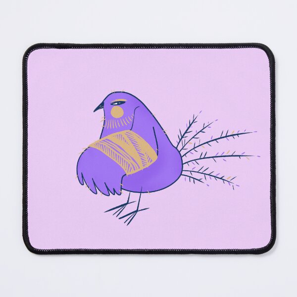 Item preview, Funny short, fat and hurt purple bird and pattern designed and sold by IULIART.