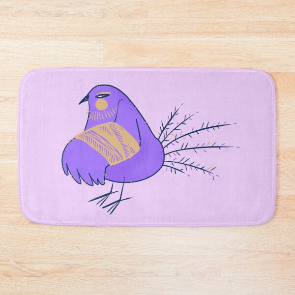 Item preview, Funny short, fat and hurt purple bird and pattern designed and sold by IULIART.