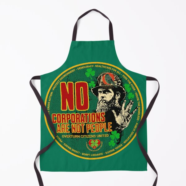 Item preview, PMD00540 Progressive Movement Designs Irish American No Corporations Are Not People Overturn Citizens United for Saint Patricks Day or any day for progressive Democrats and Bernie Sanders supporters designed and sold by ProgressiveLeft.