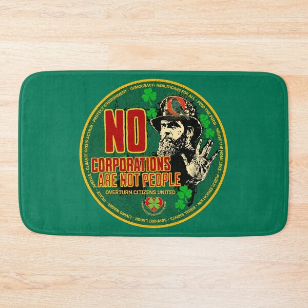Item preview, PMD00540 Progressive Movement Designs Irish American No Corporations Are Not People Overturn Citizens United for Saint Patricks Day or any day for progressive Democrats and Bernie Sanders supporters designed and sold by ProgressiveLeft.
