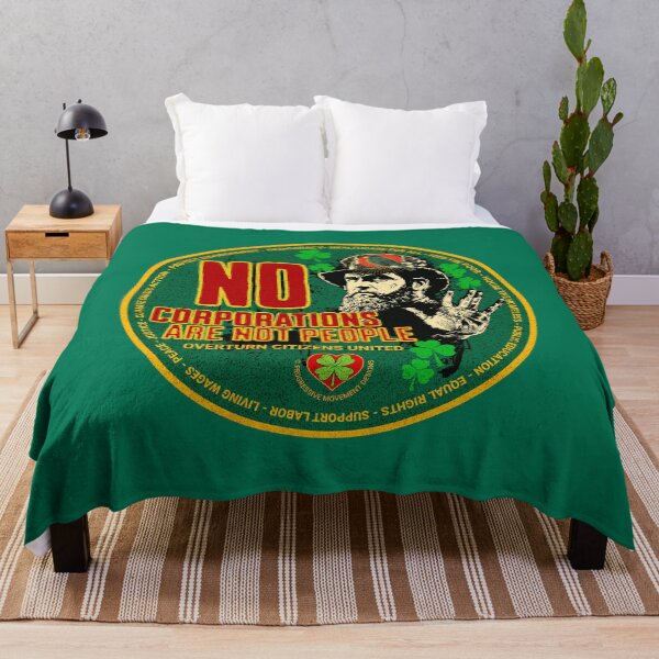 Item preview, PMD00540 Progressive Movement Designs Irish American No Corporations Are Not People Overturn Citizens United for Saint Patricks Day or any day for progressive Democrats and Bernie Sanders supporters designed and sold by ProgressiveLeft.