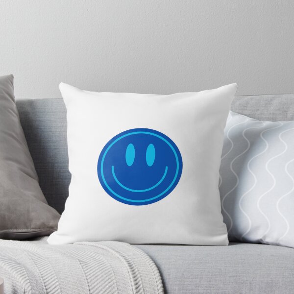 Item preview, blue smile face sticker designed and sold by Lauren Rosenberger.