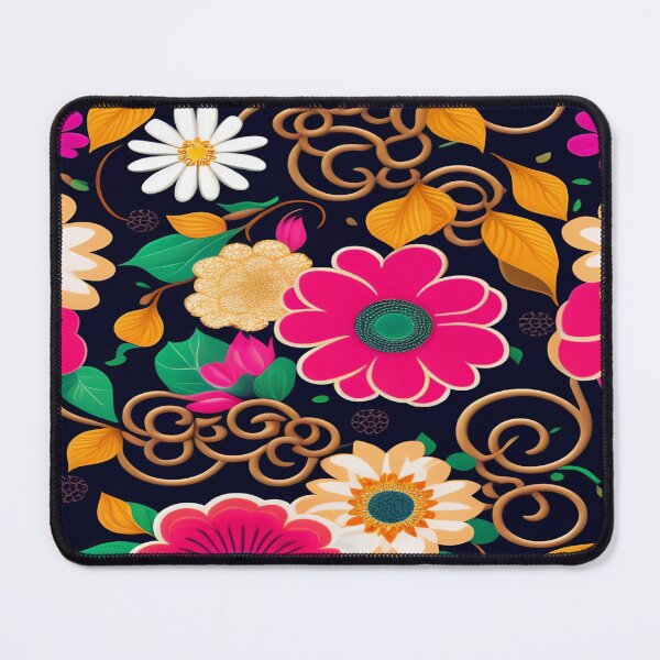 Item preview, Abstract Floral and Gold Chain Pattern designed and sold by calibrit.