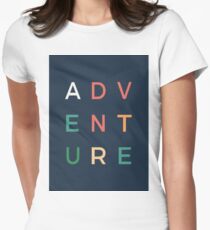 Adventure typography Women's Fitted T-Shirt