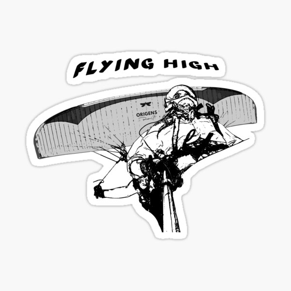 Flying high - Paragliding wing Sticker