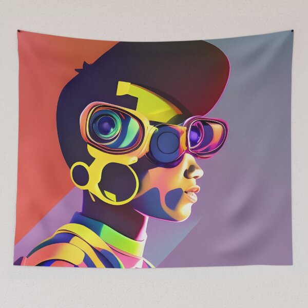 Item preview, Abstract Art| Futuristic Glasses to Maximize Screen Time designed and sold by Gemini Maison Print.