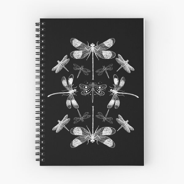 Item preview, Dragonfly Mandala White Line Drawing Pattern Design designed and sold by EarthArtDesigns.