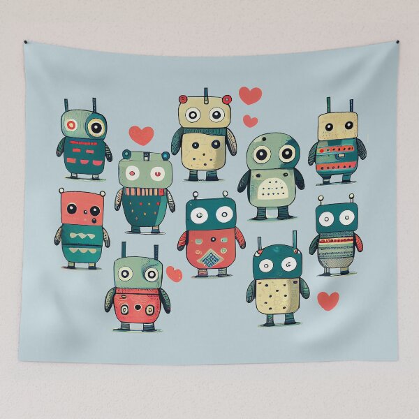 Artikelvorschau, Niedliches Robotermuster entworfen und verkauft von CutePatternsRB.