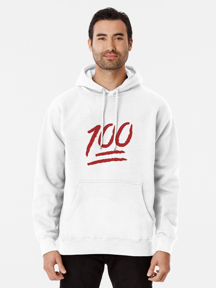 Perfect score 100 emoji very high resolution Pullover Hoodie