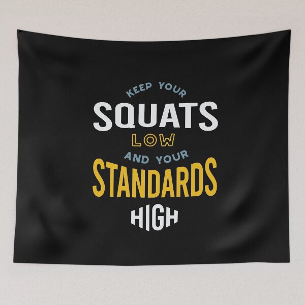 Item preview, Funny Fitness Saying Keep Your Squats Low designed and sold by whyitsme.